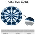 thumbnail image 6 of Blue Tie Dye Starburst Pattern Round Fitted Tablecloth with Elastic Edge,Dining Table Cover Waterproof,Outdoor Round Tablecloth for Camping,Dining,Indoor and Outdoor, 6 of 7