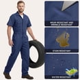 thumbnail image 6 of FEN AI Mechanic Jumpsuit for Men Overalls Short Sleeve Coveralls Mens Relaxed Fit Industrial Uniform, 6 of 10