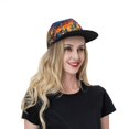 thumbnail image 6 of Susaid Neon Shanghai Cityscape Night Print Baseball Cap Hip Hop Style Flat Visor Adjustable Outdoor Cap Unisex Adjustable Breathable, 6 of 7