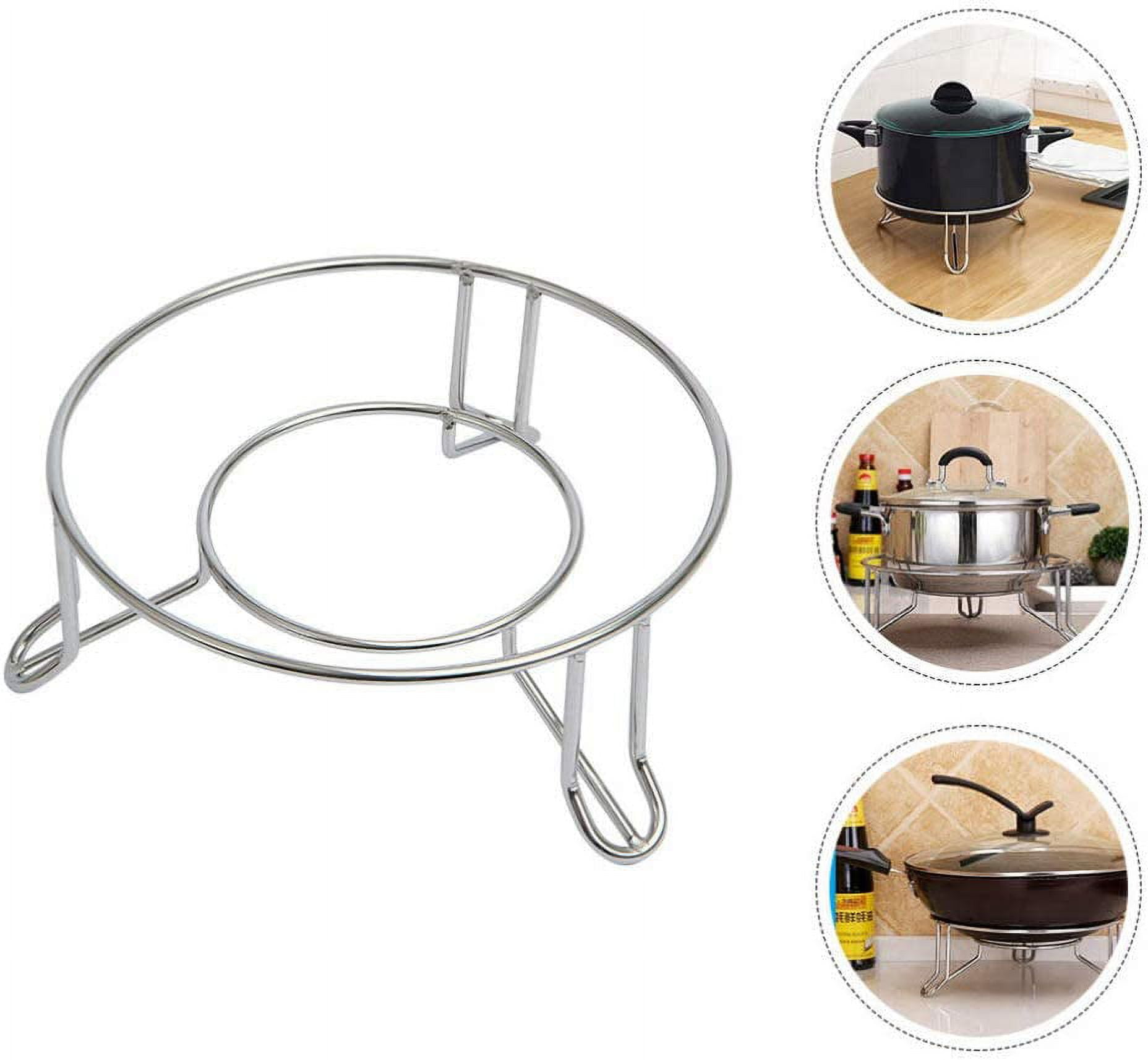 Round Stainless Steel Steamer Rack 7.6 8.5 9.33 10.23 Inch Diameter  Steaming Rack Stand Canner Canning Racks Stock Pot Steaming Tray Pressure
