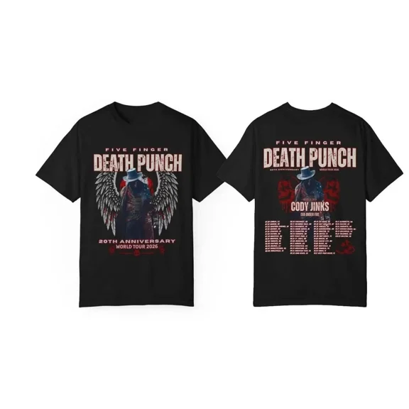 5 Fingers 2026 Graphic T Shirt, Tour Band Shirt, FFDP Rock Fan Gift