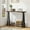retro color B, variant on Narrow Console Table with Storage Shelf: Farmhouse 2-Tier Sofa Table, V-Shaped Metal Frame, Space-Saving Accent for Living Room, Entryway, Foyer, Grey
