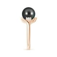 thumbnail image 3 of ANGARA Classic Tahitian Cultured Pearl Bypass Ring in 14K Rose Gold for Women | June Birthstone, Birthday, Anniversary, Jewelry Gift for Women | Pearl Ring, 3 of 8