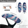 thumbnail image 6 of HELLHERO Dolphin Cherry Blossom Print Desk Chair Cover, Office Chair Cover with Armrest Covers Stretchable, High Back Office Seat Covers for Universal Rotating Chairs, Purple, 6 of 6