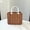 brown, variant on KUNPENG Plastic Woven Easter Wedding Gift Basket with Handle, Portable Shower Caddy for Bathroom Storage, Rattan Style Grocery Tote & Picnic Basket for Snacks, Washable Handbag for Gifts, 10"x6"x8"