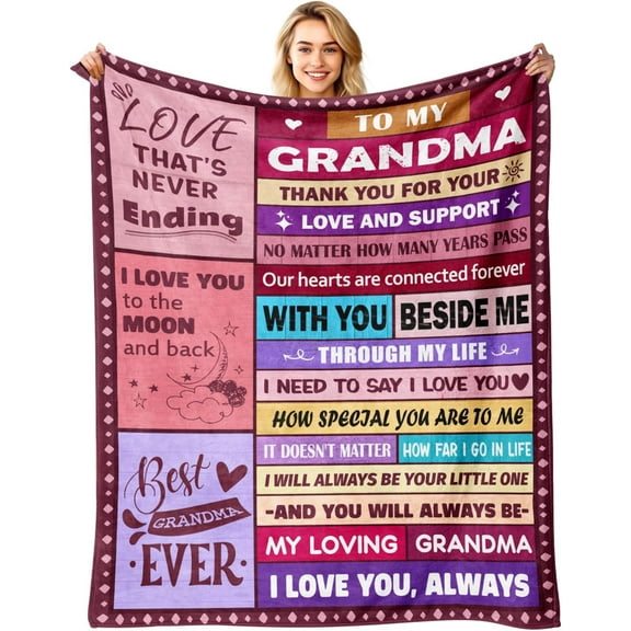 Gifts for Grandma to My Grandma Blanket Grandma Birthday Gift Ideas Grandma Gifts from Grandchildren Birthday Gifts for Women Grandma Blanket Gifts for Mothers Day Christmas Birthday