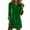 Green, variant on Timegard Dresses for Women Velvet Sequin Long Sleeve Shirts Lapel V Neck Fitting Comfy Party Short Dresses