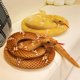thumbnail image 4 of Juguete de peluche de anaconda pitón gigante de simulación, serpiente larga, color amarillo, naranja y verde, juguete de peluche de pitón, decoración navideña para casa, accesorios de truco, 4 of 5