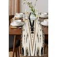 thumbnail image 4 of Southwestern Table Runner-Cotton Linen- 60 Inch Holiday Dresser Scarves, Tribal Ethnic Vintage Patterns Ethnic Tablerunner for Kitchen Coffee/Dining Bedroom Home Living Room Dinner Scarf Décor 13x60, 4 of 9