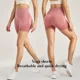thumbnail image 2 of Pantalones cortos de yoga para mujer, pantalones cortos de entrenamiento de cintura alta, pantalones cortos de yoga para fitness, pantalones cortos para correr con levantamiento de glúteos, 2 of 5