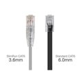 thumbnail image 2 of Monoprice SlimRun - Patch cable - RJ-45 (M) to RJ-45 (M) - 300 ft - 0.1 in - UTP - CAT 6 - molded, snagless, stranded - gray, 2 of 5