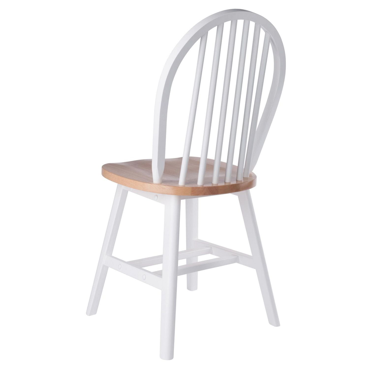 Windsor 2pc Chair Set, Natural and White