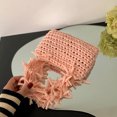thumbnail image 4 of Bolso de mano para mujer, bolso de axila tejido informal, elegante bolso de compras de verano (rosa) Sywqhk Para Estrenar, 4 of 5