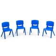 thumbnail image 1 of Patiojoy 4-Piece Plastic Kids Chair Modern Stackable Learning Chairs Blue, 1 of 5
