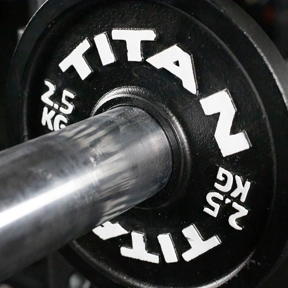 Titan Fitness 2.5 KG Olympic Calibrated Steel Powerlifting Plates, Machine Precision Steel Discs, Sold in Pair