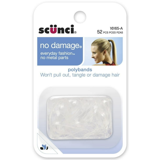 scunci Scunci Clear No Damage Elastics 52 Count