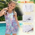 thumbnail image 2 of Xoenoiee Stained Glass Print Tankini Swimsuits for Girls Two Piece Bathing Suits with Shorts Plus Size Swimwear Tummy Control Swimsuits Beachwear, Size 6-7 Years, 2 of 2