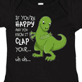 thumbnail image 4 of Inktastic T-Rex Can't Clap Boys or Girls Baby Bodysuit, 4 of 5