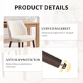 thumbnail image 3 of EOP Upholstered Dining Chairs Set of 2, Farmhouse Fabric Kitchen Chairs with Solid Wood Legs, Modern Restaurant & Cafe Side Chairs for Home Dining Room, Beige, 3 of 9