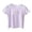 Purple, variant on GobdXE Girls Solid Color Ribbed Tee Short Sleeve T-Shirt with 3D Cherry Decoration Color:Purple,Size:4-5 Years