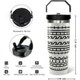thumbnail image 2 of 30oz Hidden Message Flip Tumbler With Lid and Straw,Checkered CoffeeTravel Mug Cup Water Botter,White Elephant Gifts,Office Humor Funny Gifts, 2 of 6