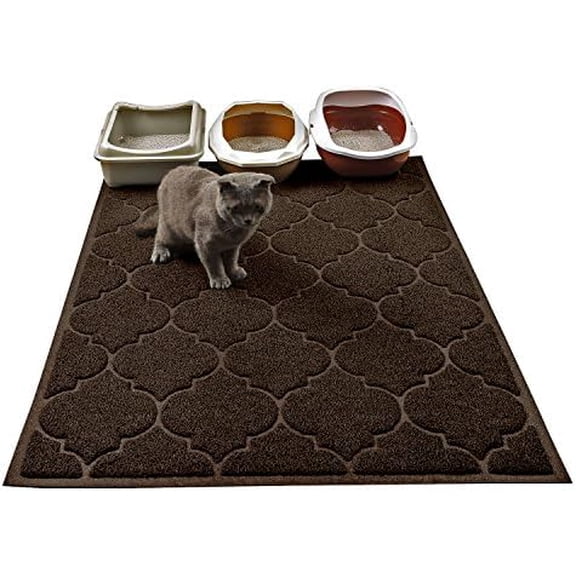 Cat Litter Mat, XL Super Size, Phthalate Free, Easy to Clean, 46x35 Inches, Durable, Soft on Paws, Large Litter Mat.