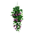 thumbnail image 2 of VGFVFSKGA Artificial Eucalyptus Hanging Vine, Artificial Hanging Plants Fern Vine, Faux Silk Violet, Fake Hanging Plants with Flowers for indoor Outdoor Wall Garden Wedding interior Decoration,Z1#B, 2 of 6