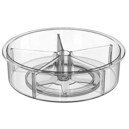 

✪ Turntable Storage Spice Storage Container Clear Compartments for Kitchen Office
