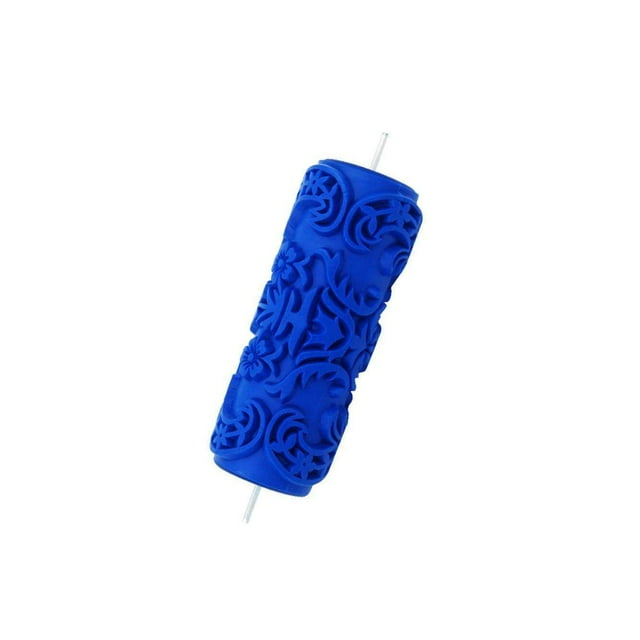 serony 5" Gaufré Modèle Peinture Rouleau Pinceau Outil pour Mur Bricolage Décor Bleu 6