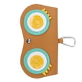 thumbnail image 4 of Funda para gafas de sol con diseño de ojos mareados, cierre a presión, mejor protección, a prueba de arañazos, funda de transporte para viajes en casa, color marrón, 4 of 14