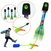Kids Toys Rocket Launchers,Rocket Shoots Up to 100 Feet - Includes 4 Foam Rockets, Foot Launcher Stand - Fun Outdoor Toys Games for Kids - Best Gift Toys for 5 6 7 8 9 Year Old Boys Girls