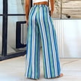 thumbnail image 5 of Mifsaly Womens Lounge Pants Colorful Striped Casual Palazzo Trousers High Waist Drawstring Elastic Waist Summer Beach Flowy Lounge Pants with Pockets Blue,XXL, 5 of 6