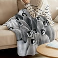 thumbnail image 3 of LHSHID Penguin Throw Blanket Warm Fuzzy Plush Bed Blanket Fleece Flannel Blanket Cute Penguins Family Fun Art Lightweight Blanket Throw for Sofa Bed Couch 30"x40", 3 of 7