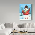 thumbnail image 3 of Trademark Fine Art ' Red Coat Snowman' Canvas Art by Barbara Mock, 3 of 3