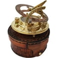 thumbnail image 3 of Antique Brass & Copper Sundial Compass, Sundial Clock, Sun dial in Box Gift Sun Clock Ship Replica Watch Sun Clock, 3 of 6