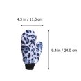 thumbnail image 6 of SILENRADAWN Leopard Print Gloves 1 Pair Blue Grey Plush For Women Girls Students Cold Weather 9.4x4.3x0.2in, 6 of 8