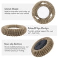 thumbnail image 3 of Exclusivo Mezcla Calming Donut Dog Bed, 24 inches Cozy Fluffy Faux Rabbit Fur Round Pet Bed, Machine Washable, Khaki, 3 of 7