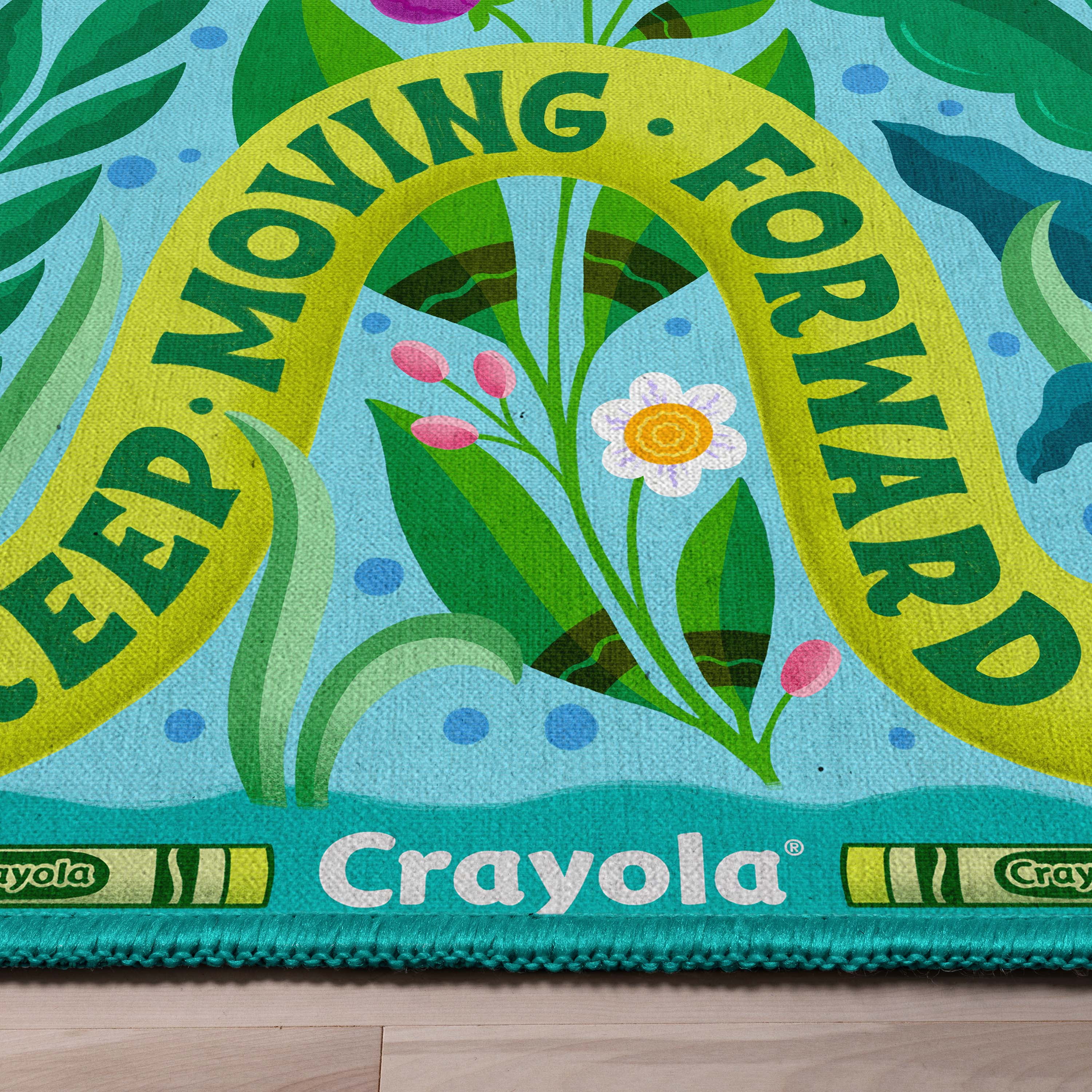 Crayola Collection By Well Woven Keep Moving Blue 3'3" x 5' Area Rug