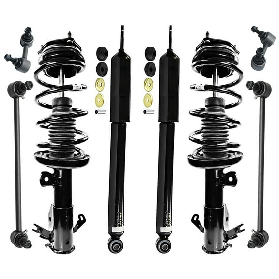 Detroit Axle - 8pc Struts Shocks Suspension Kit for 2012 Honda Civic, 2 Front Struts with Coil Spring 2 Rear Shock Absorbers 4 Front Rear Sway Bar End Links Replacement