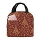 thumbnail image 1 of Easygdp Christmas Tree On A Red Background Bolsa Térmica Premium - Tela Oxford Impermeable, Gran Capacidad, Bolsillo Frontal, Unisex para Trabajo, Escuela, Actividades al Aire Libre y Picnics, 1 of 8
