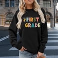 thumbnail image 2 of Zhanying Chandail en Molleton Noir pour Femmes Col Rond Chandail à Capuche Chemises Coupe Ample Manches Longues Tops d'Automne Pulls Basiques, 2 of 5