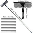 thumbnail image 5 of 20+ Feet Reach 2 in 1 Rotatable Window Washing Squeegee & Duster with 3-14 ft Extension Pole, Natubeau Window Cleaning Tool & Window Washer Squeegee for Home Indoor Outdoor Window Washing, Gray, 5 of 10