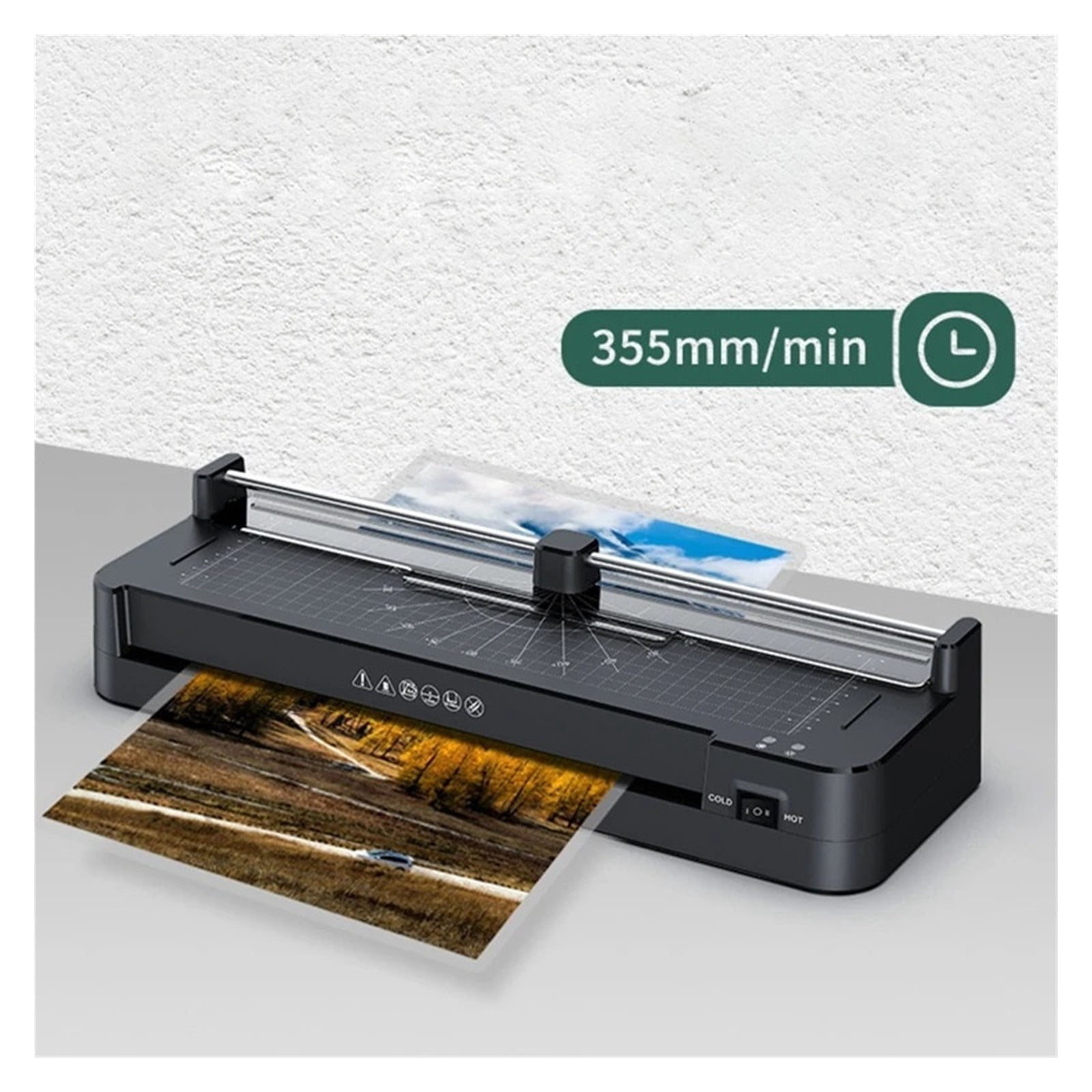 2 in 1 Hot and Cold Laminator Corner Rounder Photo/Doucment/Card Lamination Machine Hot & Cold Laminating