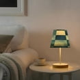 thumbnail image 4 of Ryvnso LED Bedside Table Lamp Checkered Grid-z1 Bedroom Desk Lamps Nightstand Lampshade S, 4 of 4