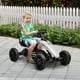 Aosom Pédale Go Kart pour les Enfants W / Essieu Oscillant, Seau Réglable, Blanc – image 2 sur 9