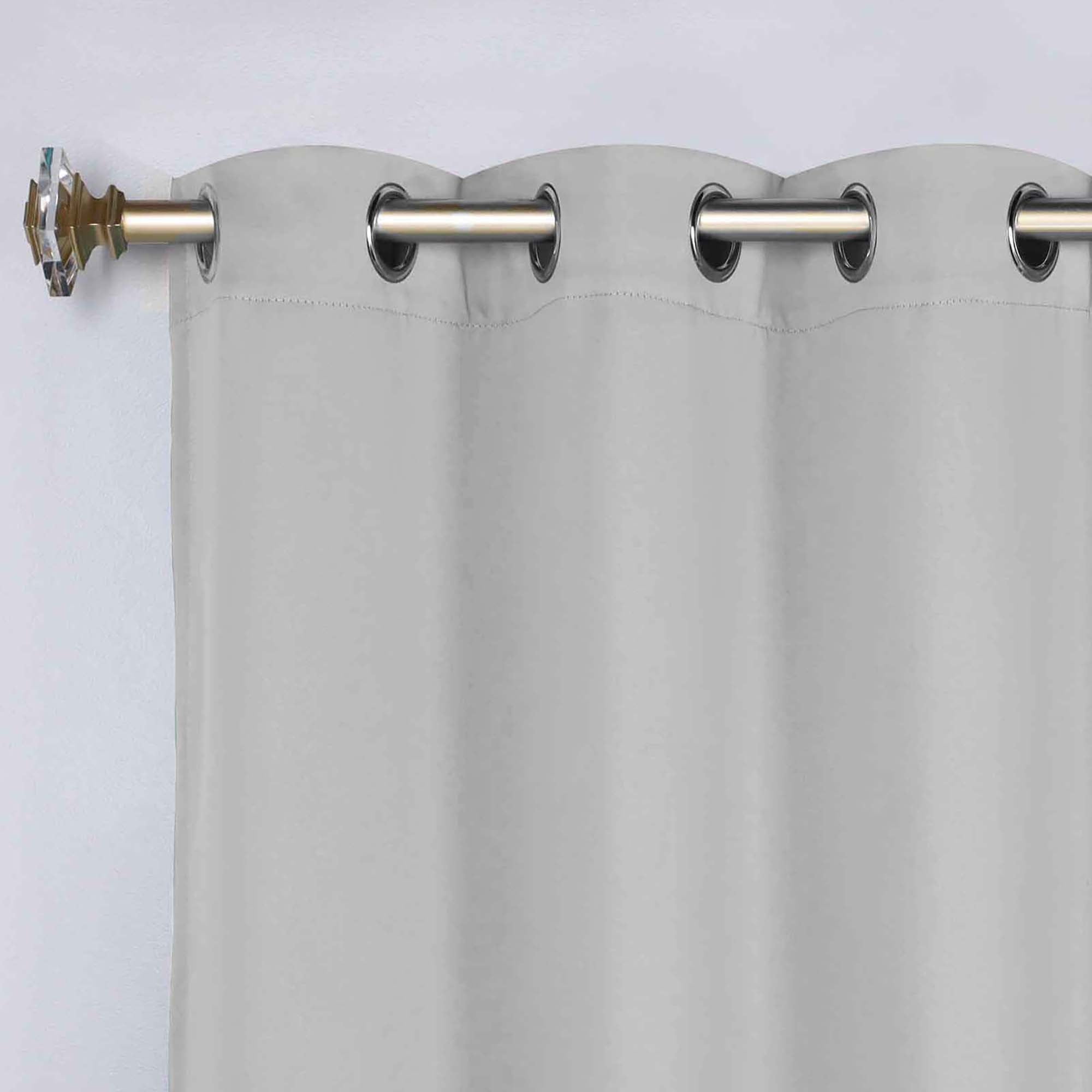 Superior Blackout Solid Light Filtering Grommet Curtain Panel Set, 46" x 108", Marshmellow
