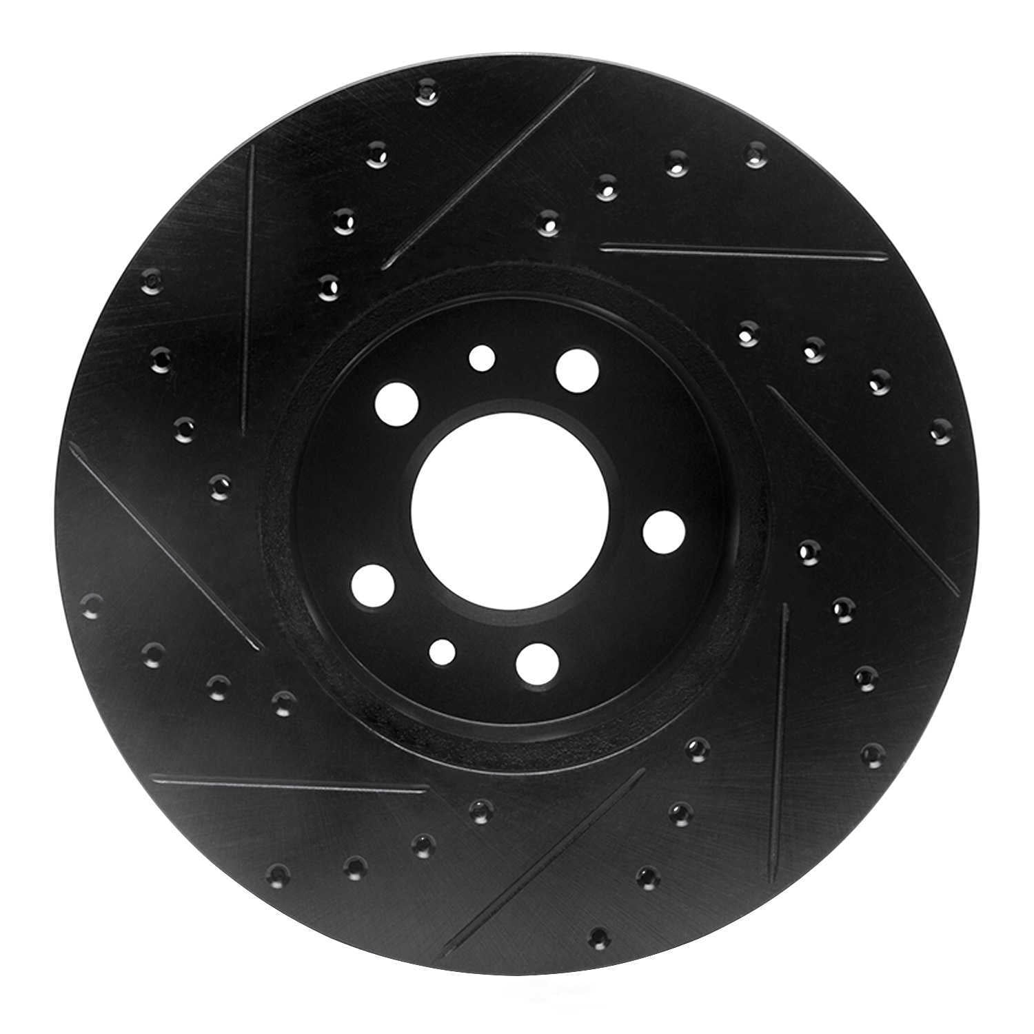 Dynamic Friction Company 633-56016R DFC Brake Rotor - Drilled And Slotted - Black