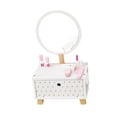 thumbnail image 2 of Tocador de princesa de madera para niños pequeños, tocador de maquillaje, juguetes de motricidad fina, juego de rol Montessori con espejo para regalo, 2 of 9