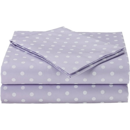 Tl Care Cotton Percale 3 Piece Toddler Bedding Sheet Set Lavender Tl Care Cotton Percale 3 Piece Toddler Bedding Sheet Set Lavender With White Dot