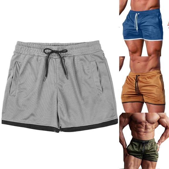 Paiwinds Men's Sports Shorts Thin Fitness Pants Mesh Drying Breathable Tight Training for Running Gym Workouts and Athletic Activities